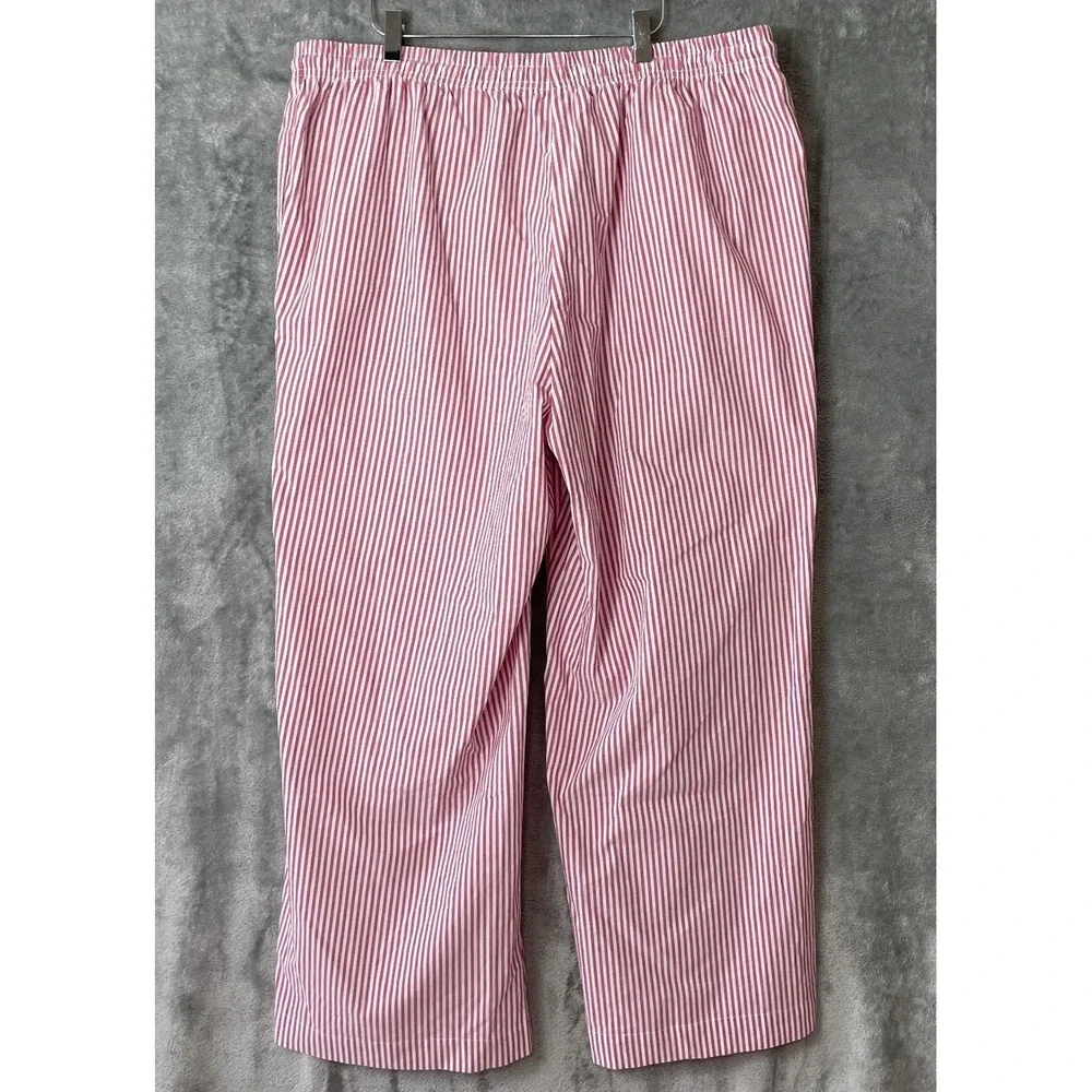Lucky Brand Pants Womens‎ XL Red White Striped Wide Leg Beachy Lounge Nautical